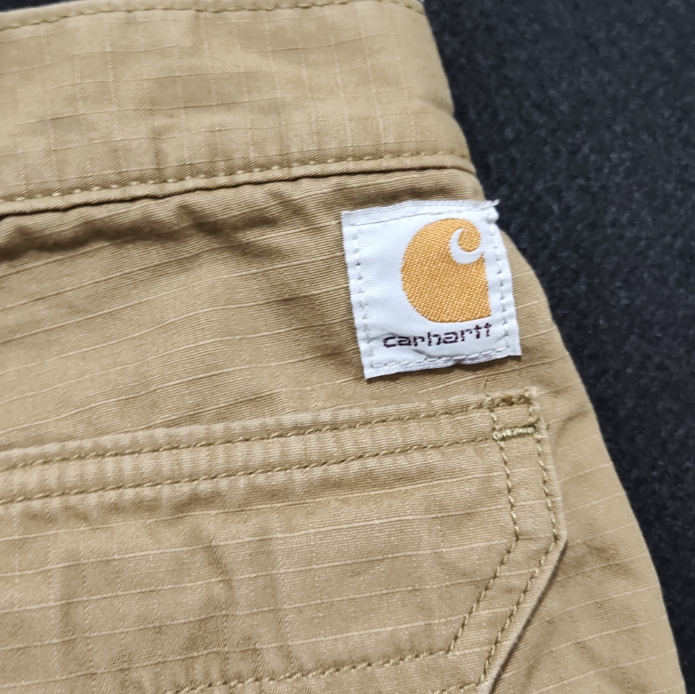 Carhartt Men's Relaxed Fit Straight Force Tan Cargo Pants, 30x30 - Picture 10 of 13